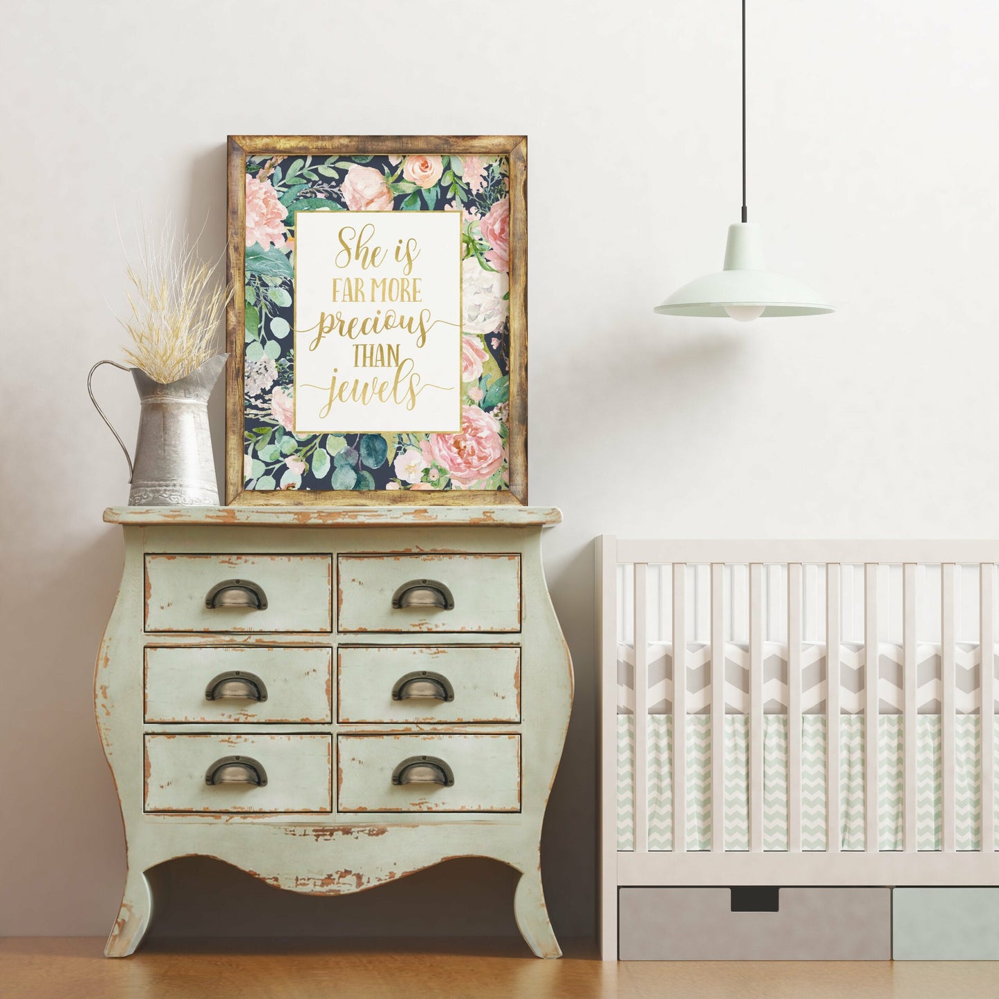 Bible Verse Wall Art, She Is Far More Precious Than Jewels,Proverbs 31:10, Scripture