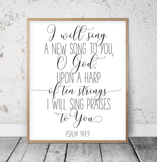 Psalm 144, Bible Verse Prints, Bible Verse Sign, Christian Poster, Bible Nursery Wall Art Room Decor