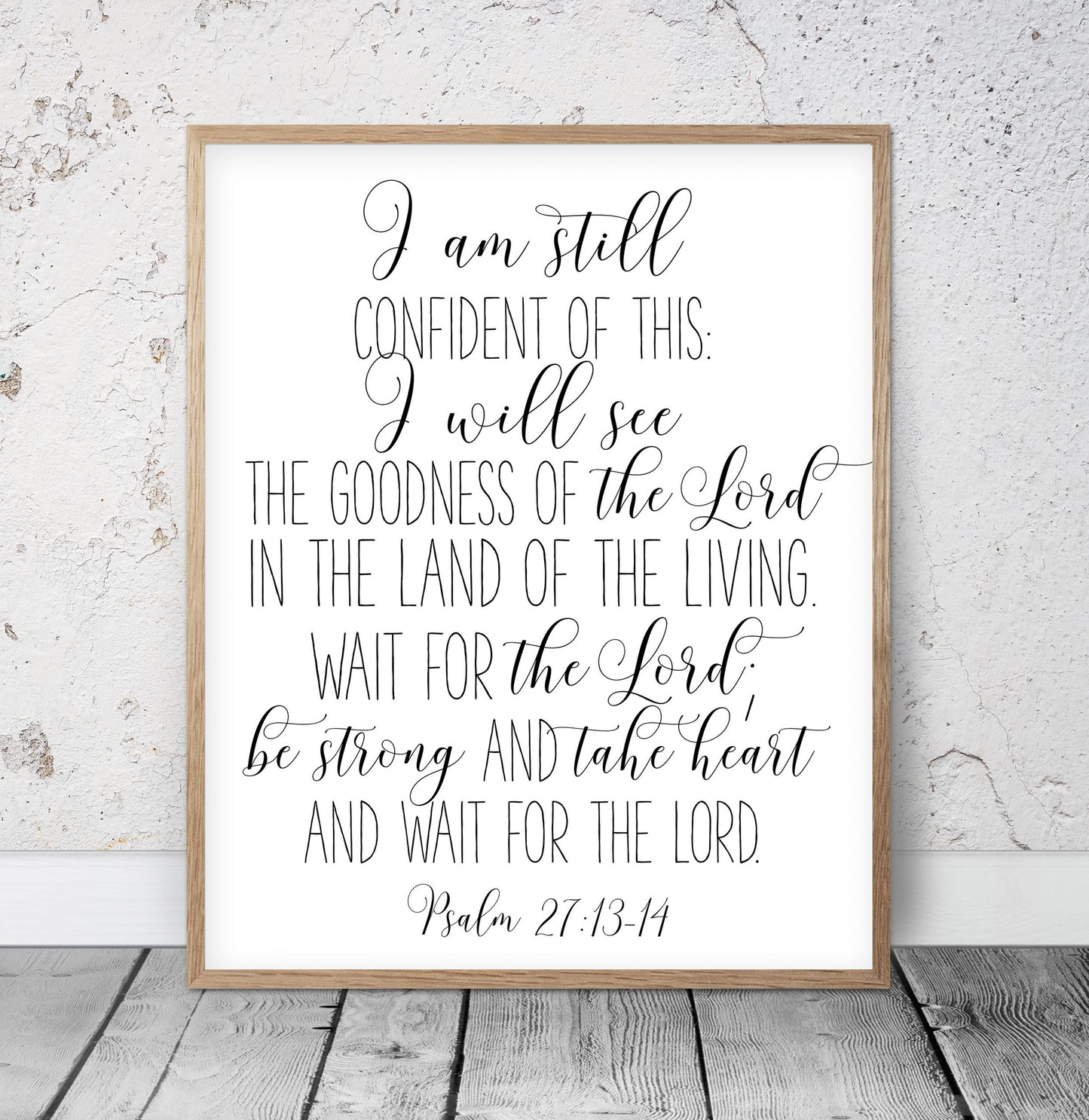 Psalm 27:13, Printable Bible Verses, Scripture Prints, Christian Verses, Nursery Prints Wall Art