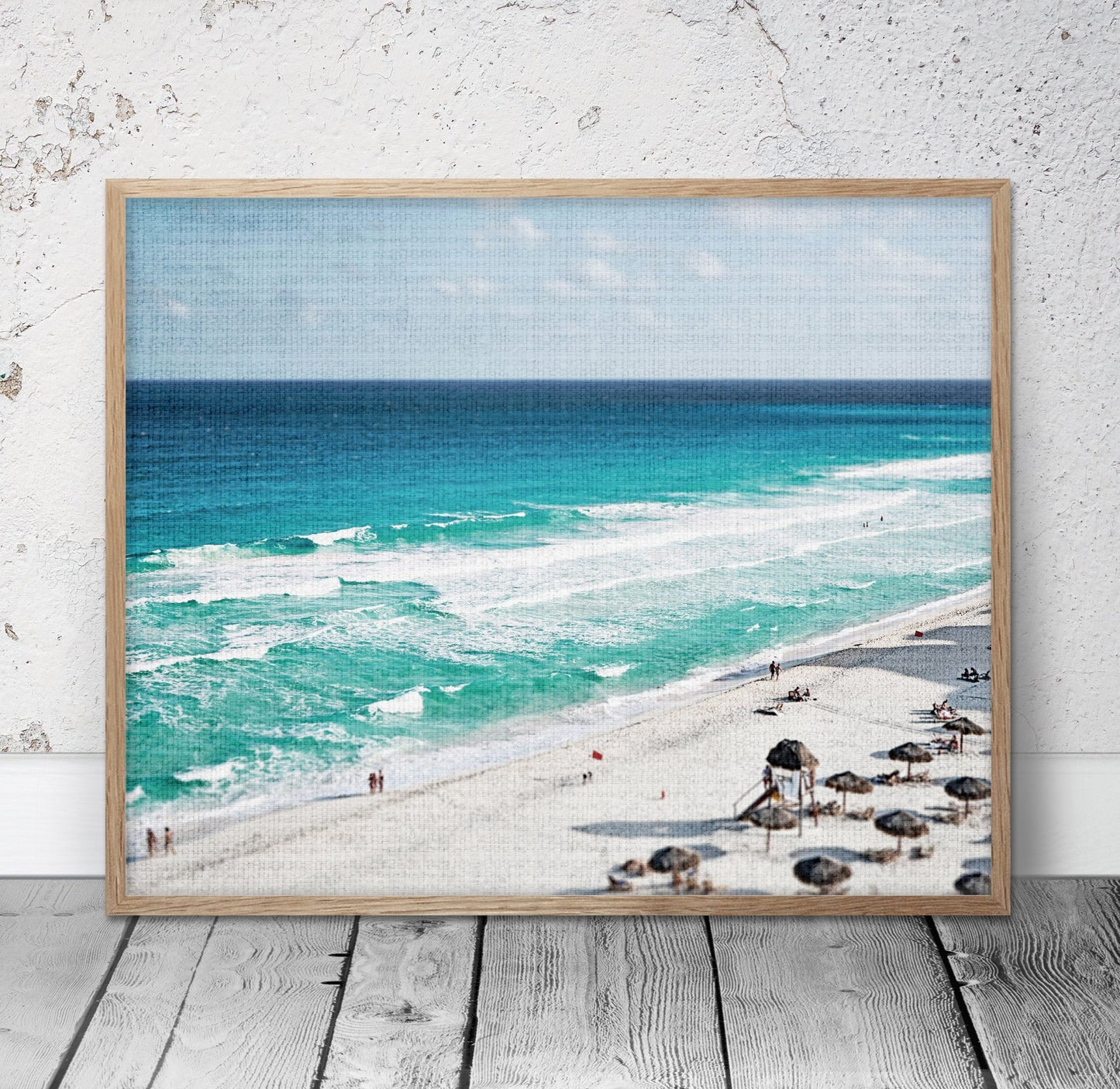 People, Beach Decor Print, Ocean Water Photography Wall Art, Home Decor Print