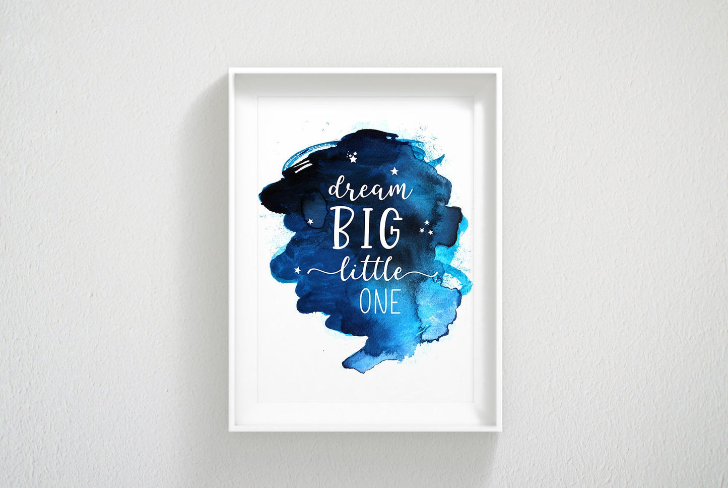 Dream Big Little One,Nursery Decor Girl Boy,Navy Blue Nursery Printable Wall Art