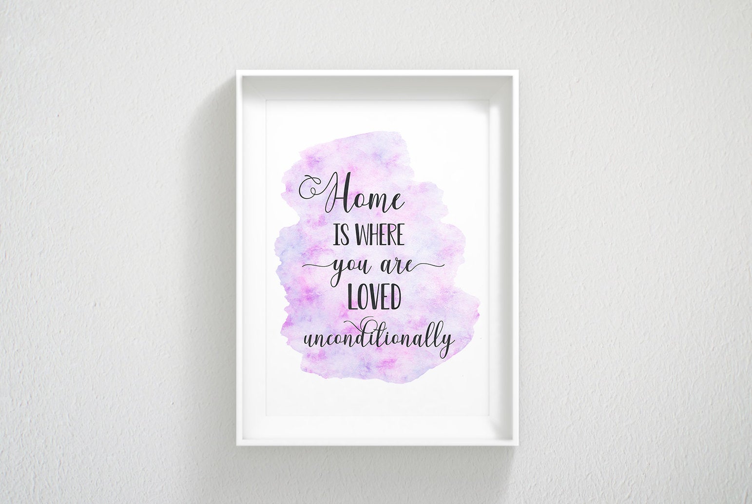 Home Is Where You Are Loved, Inspirational Wall Art, Nursery Printable Quotes