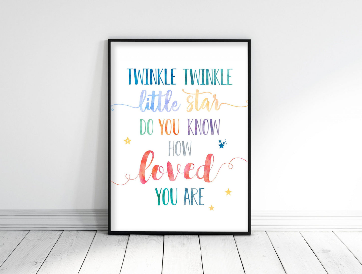 Twinkle Twinkle Little Star, Printable Nursery Wall Art Kids Room Decor Print