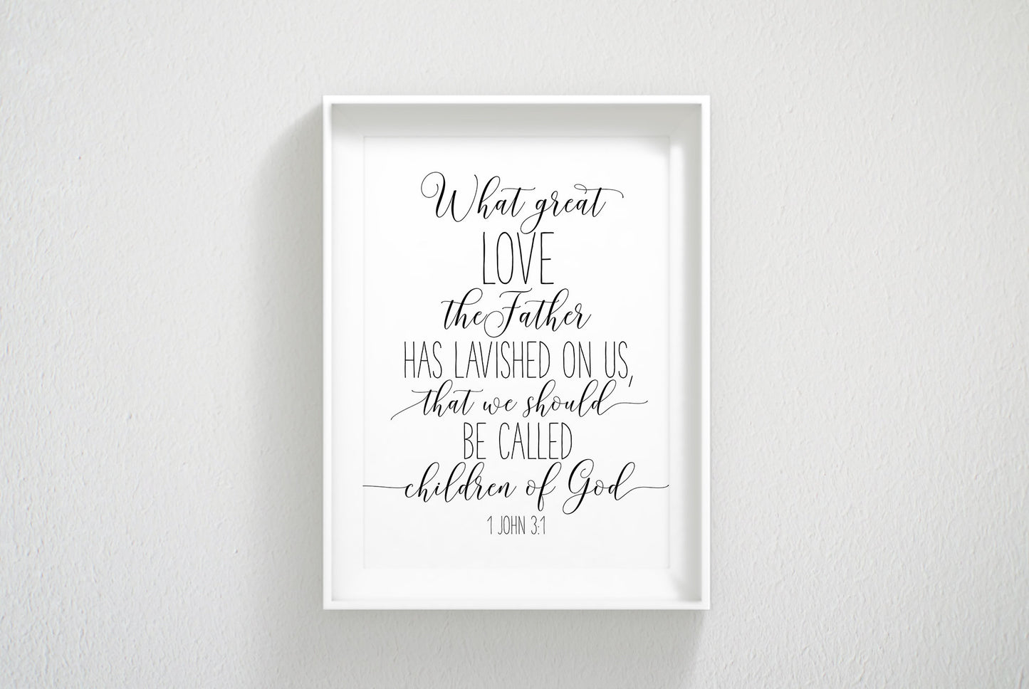 We Should Be Called Children Of God, 1 John 3:1, Bible Verse Printable Wall Art, Nursery Decor