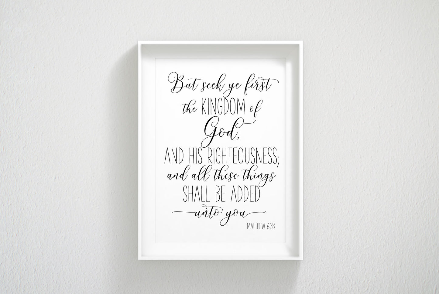But Seek Ye First the Kingdom Of God, Matthew 6:33, Bible Verse Printable,Nursery Decor,Room Art
