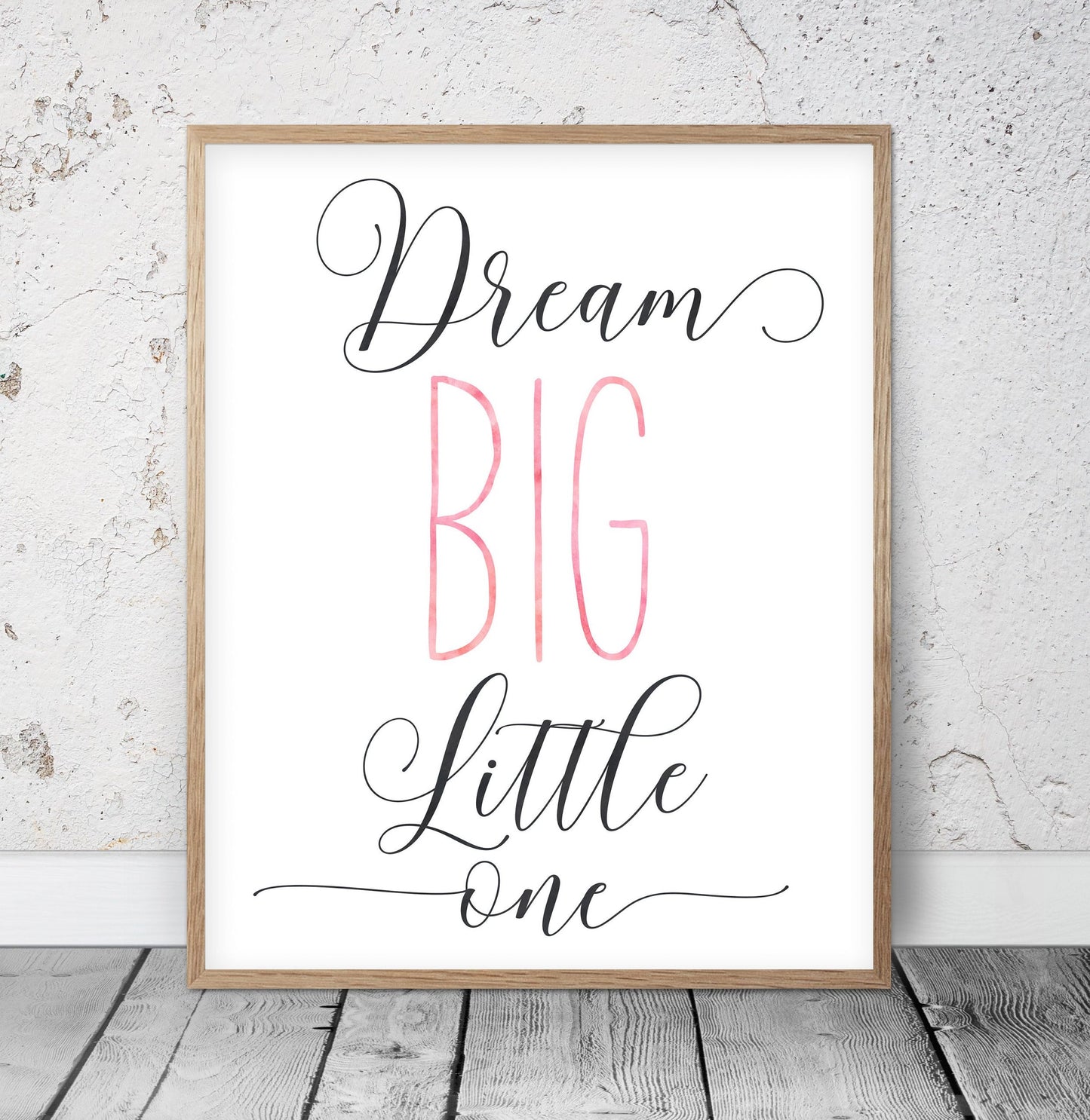 Dream Big Little One,Nursery Printable Wall Art,Girls Room Prints,Nursery Decor