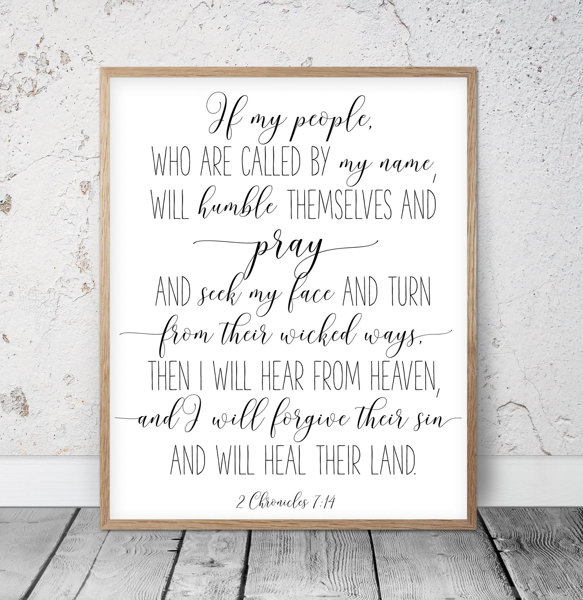 2 Chronicles 7:14 If My People Who Are Called By My Name, Bible Verse Printable Wall Art, Christian Gifts, Nursery Bible Quotes, Scripture