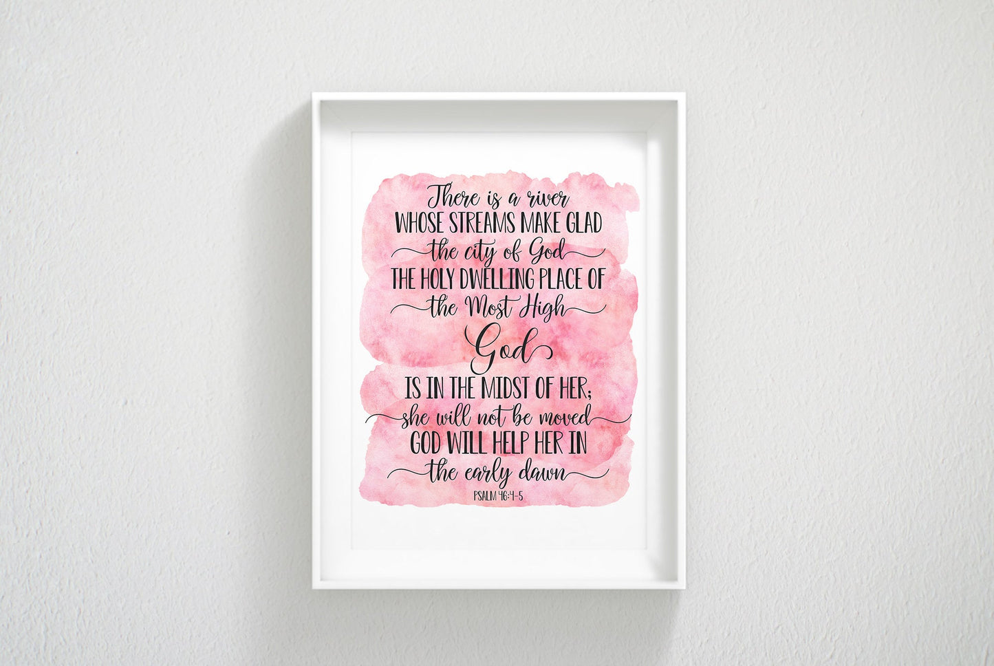 God Is In The Midst Of Her, Psalm 46:4-5,Bible Verse Printable Wall Art,Nursery Decor,Bible Quotes