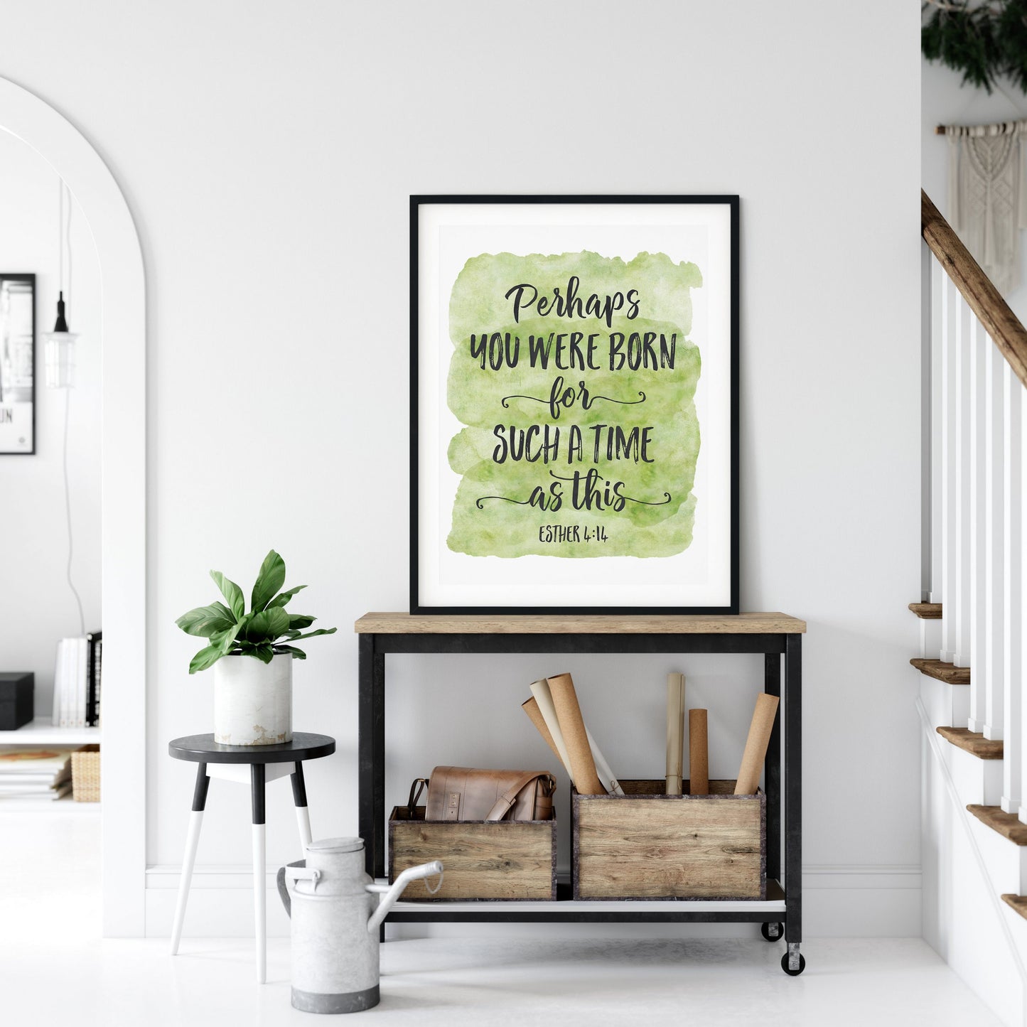Perhaps You Were Born For Such A Time, Esther 4:14, Catholic Prayer, Bible Verse Print,Nursery Art