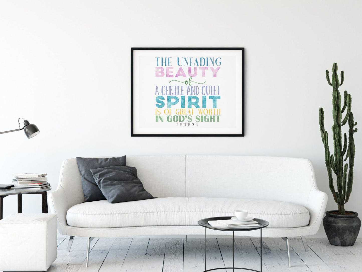 The Unfading Beauty Of A Gentle And Quiet Spirit, 1 Peter 3:4, Bible Verse Printable, Nursery Decor