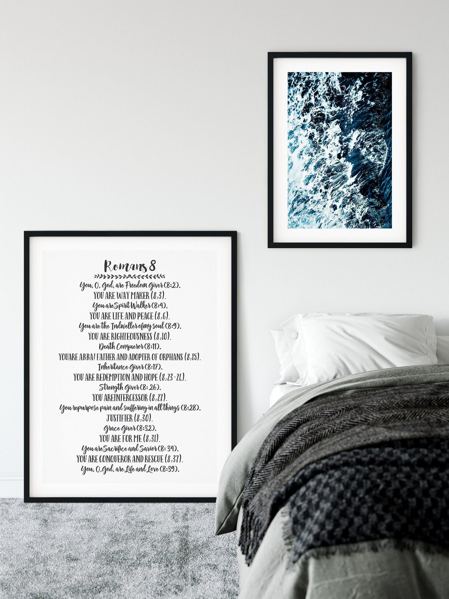 You God Are Freedom Giver, Romans 8, Printable Bible Verse Wall Art, Scripture Prints, Wall Art