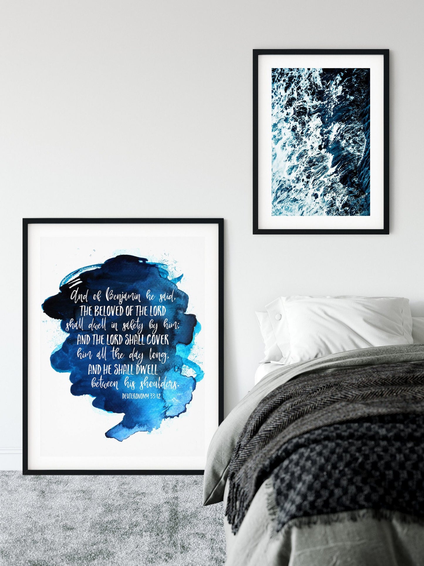 Deuteronomy 33:12 The Beloved of the Lord Shall Dwell In Safety, Printable Bible Verse Wall Art