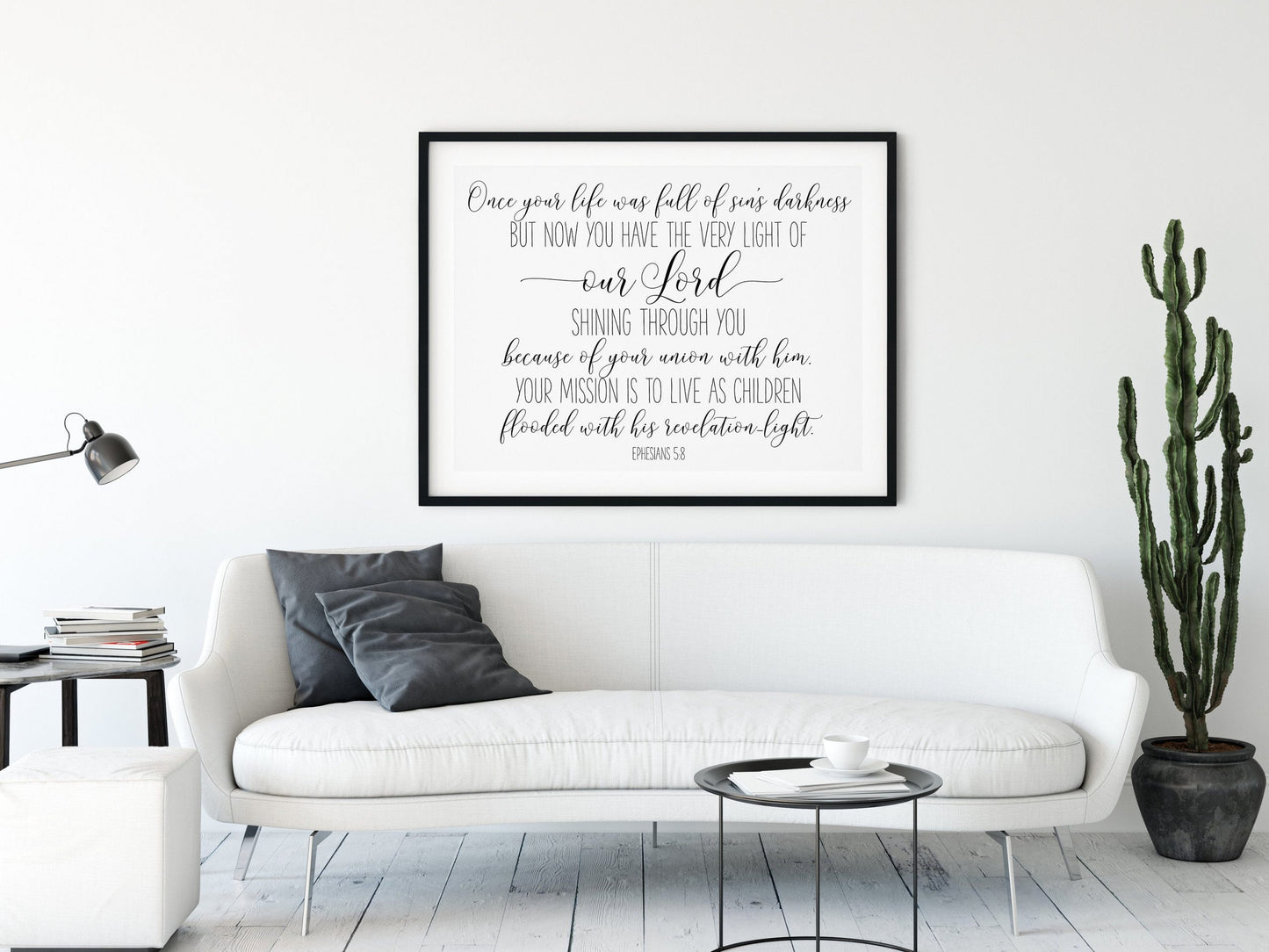 Now You Have The Very Light Of Our Lord, Ephesians 5:8, Bible Verse Printable, Nursery Decor