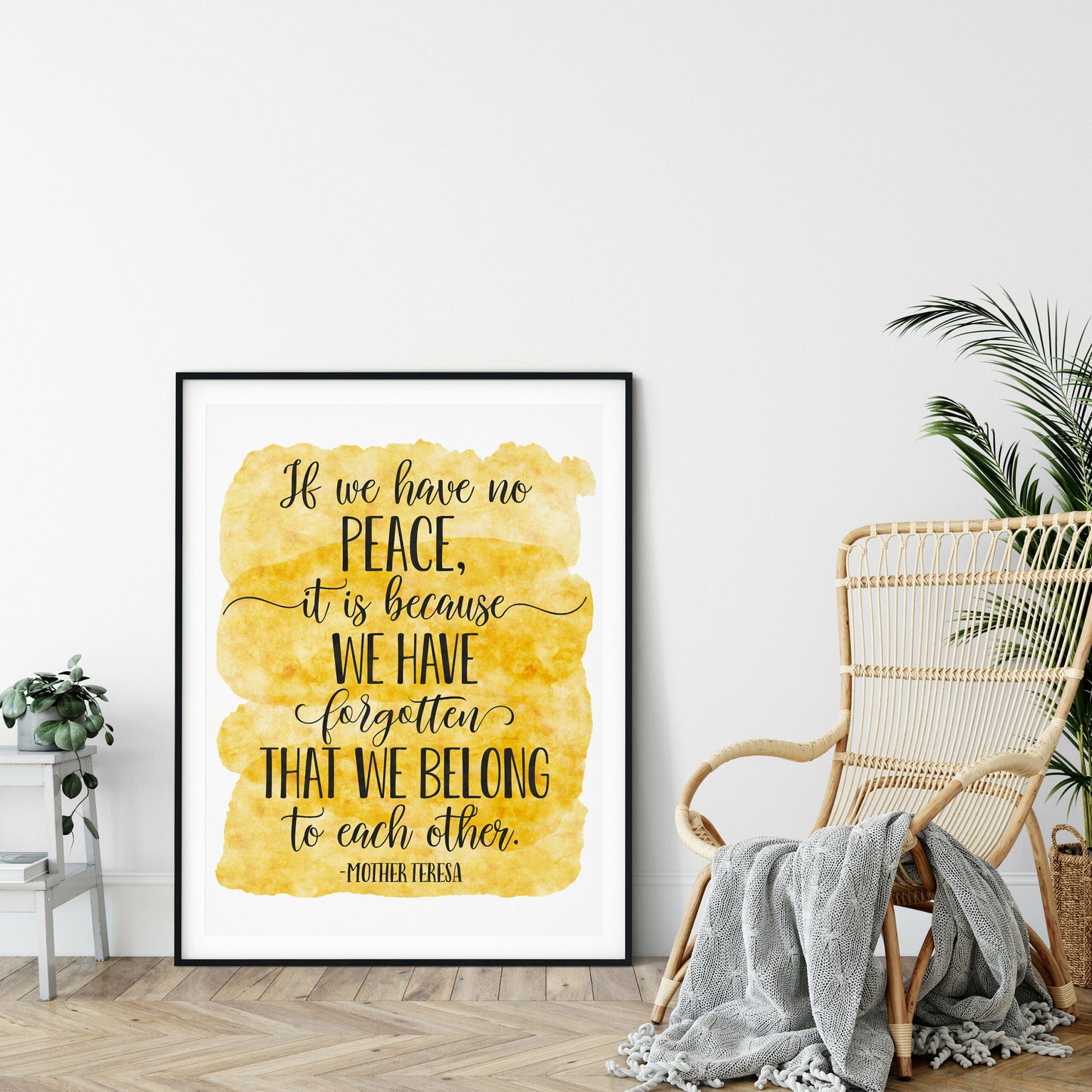If We Have No Peace, Mother Teresa Inspirational Quote, Nursery Print Decor