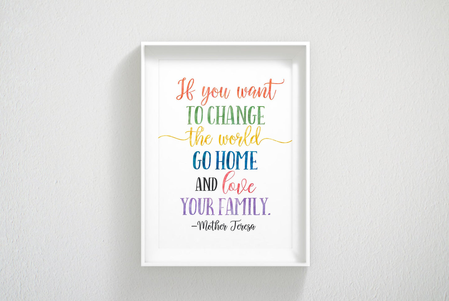 If You Want To Change The World Go Home,Nursery Print Decor, Wall Art Room