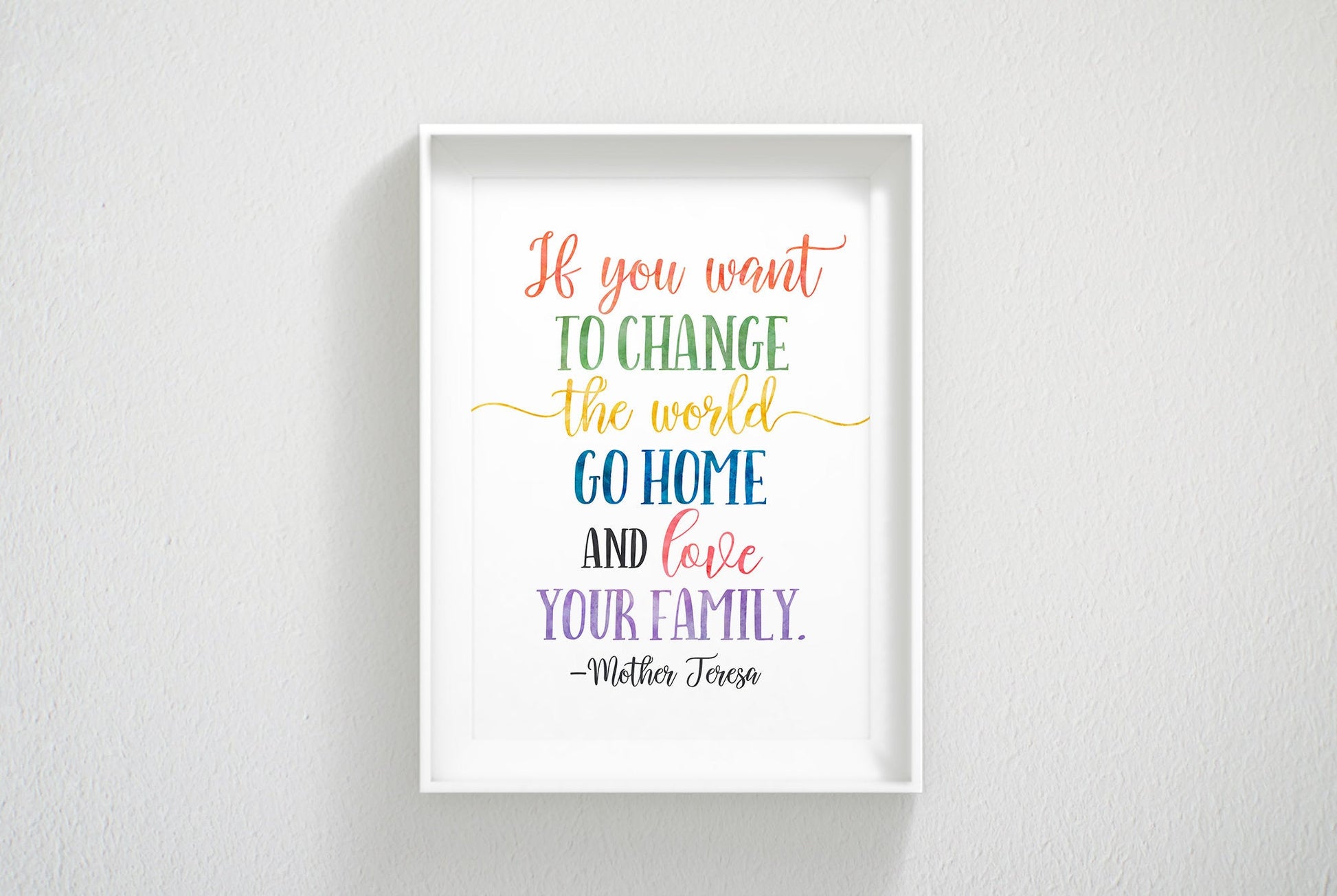 If You Want To Change The World Go Home,Nursery Print Decor, Wall Art Room
