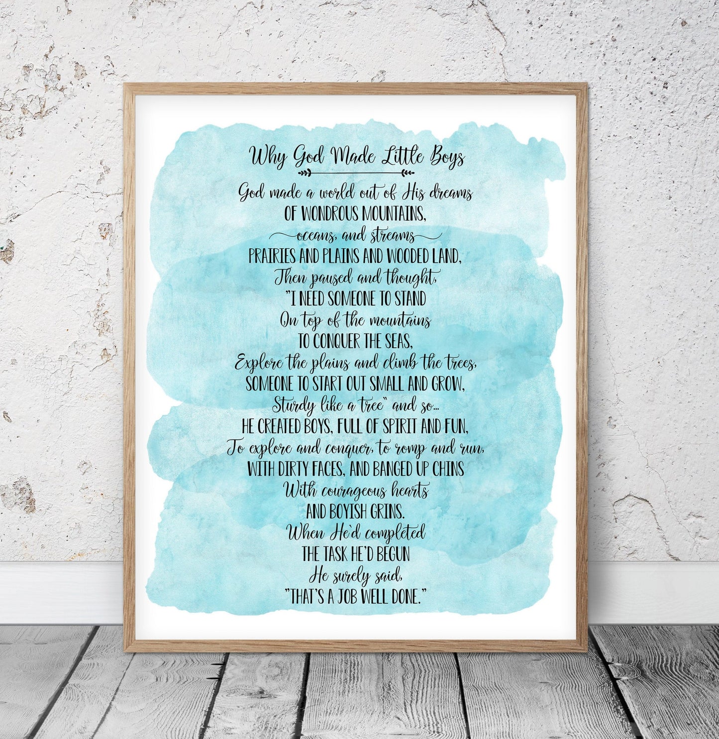 Why God Made Little Boys, Nursery Printable Wall Art, Kids Room Decor