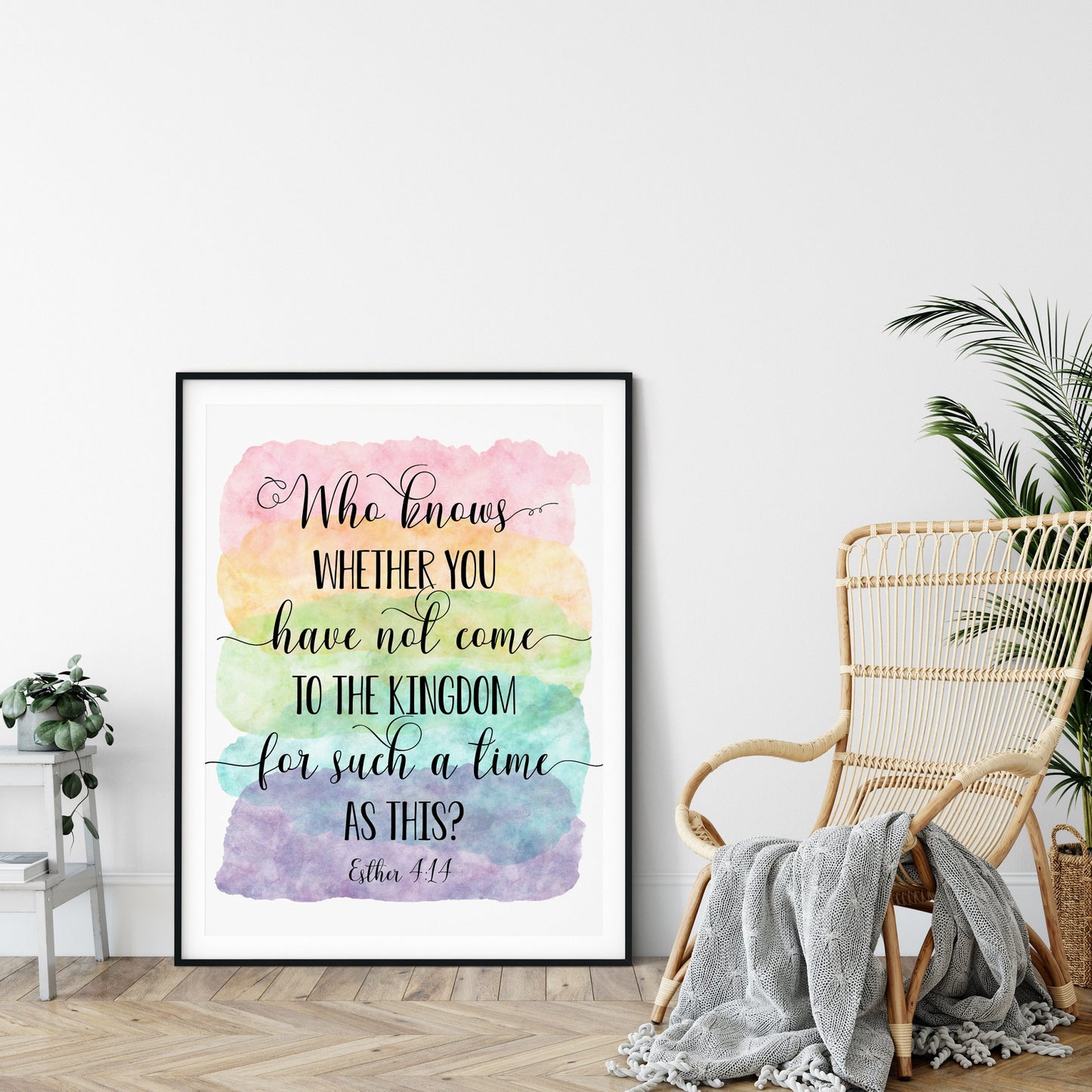 For Such A Time As This, Esther 4:14, Bible Verse Printable Wall Art,Nursery Bible Quotes