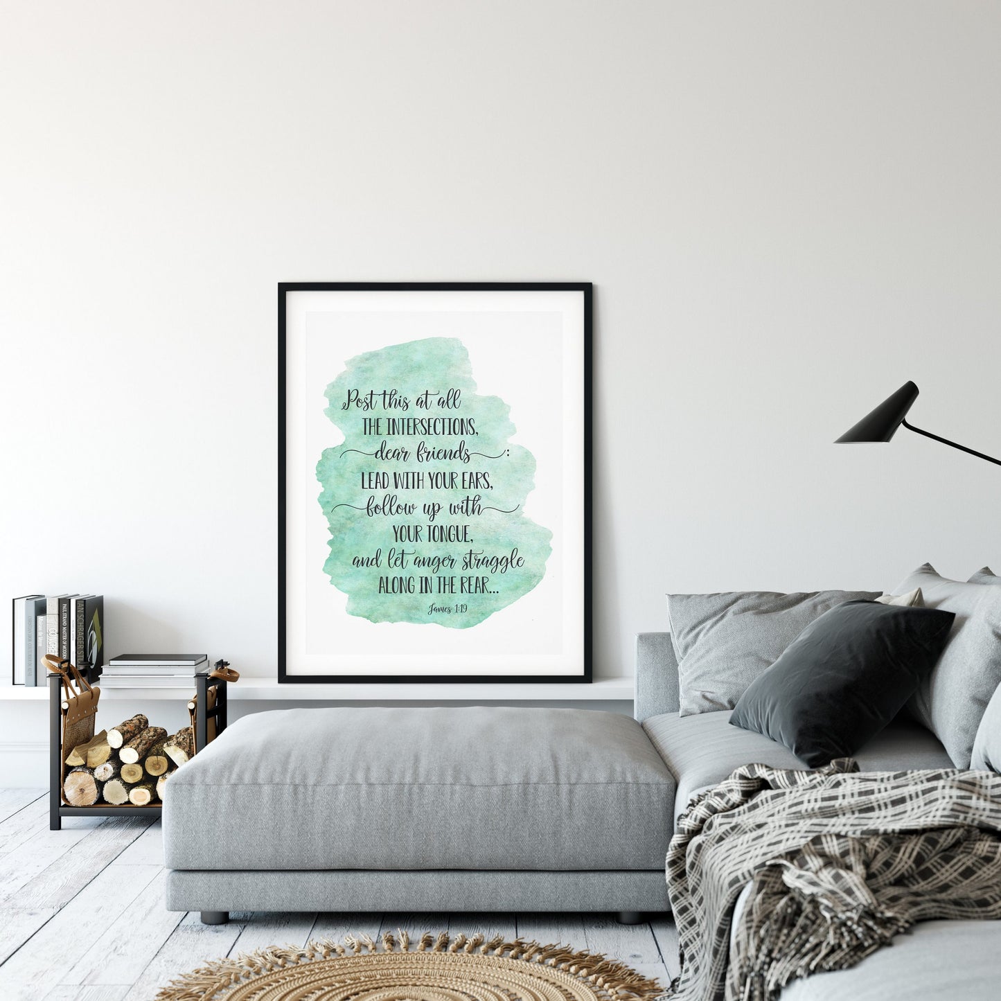 James 1:19 Printable Bible Verse Wall Art, Christian Gifts, Religious Art, Scripture Wall Art