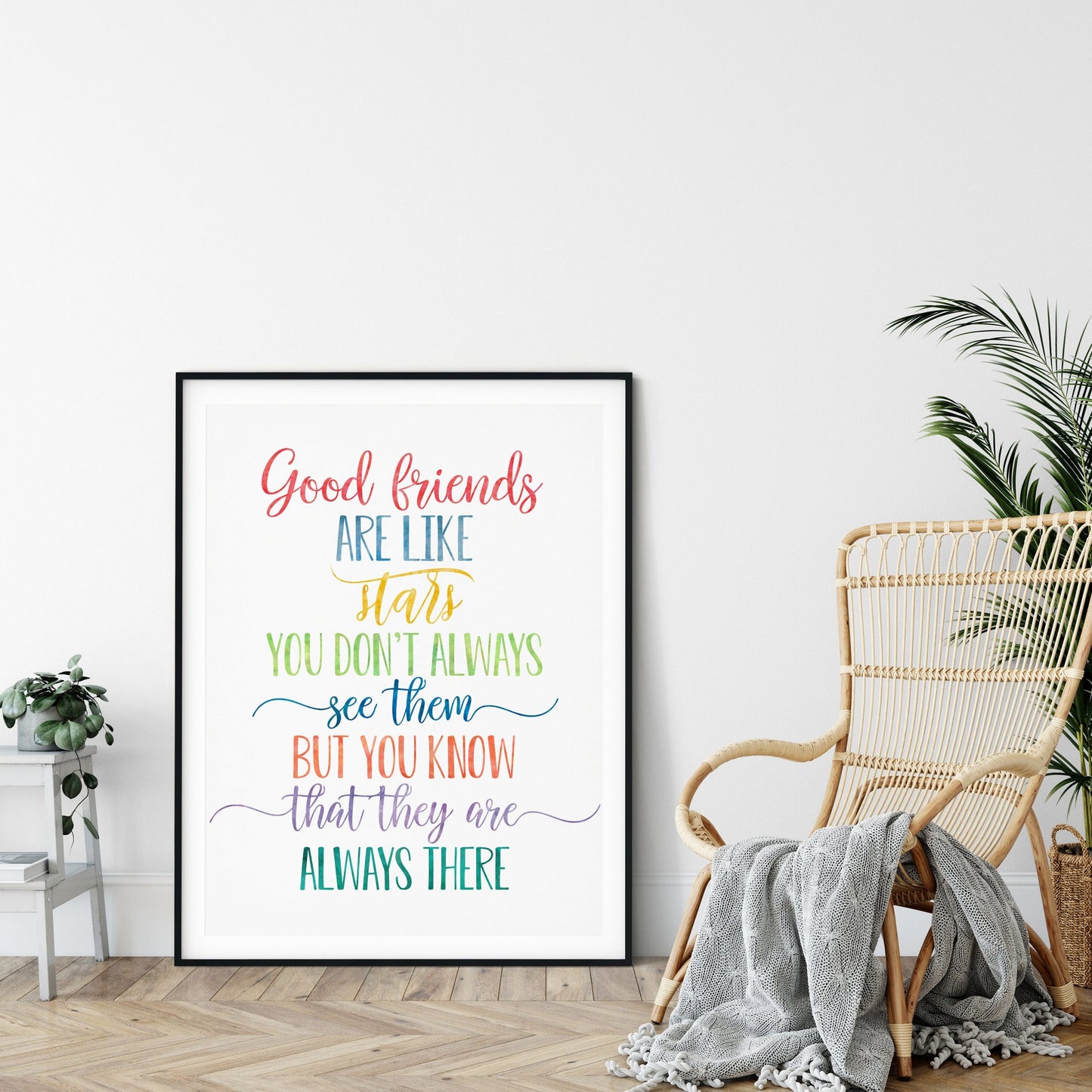 Good Friends Are Like Stars,Nursery Printable Decor,Motivational Wall Room Art