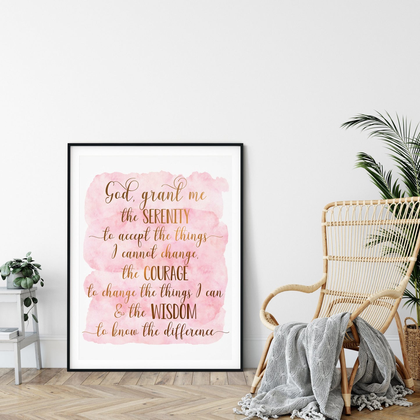 God Grant Me The Serenity, Bible Verse Printable Wall Art, Christian Gifts, Nursery Bible Quotes