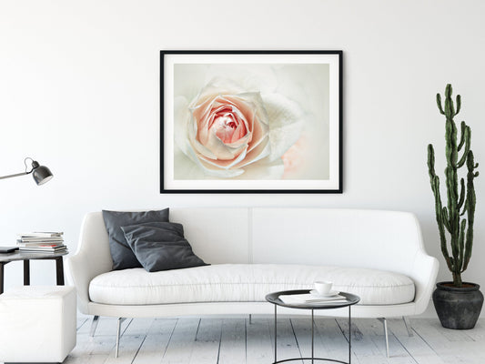 White Peony Art, Rose Art, White Peony Print, White Flower Print, Decor Print