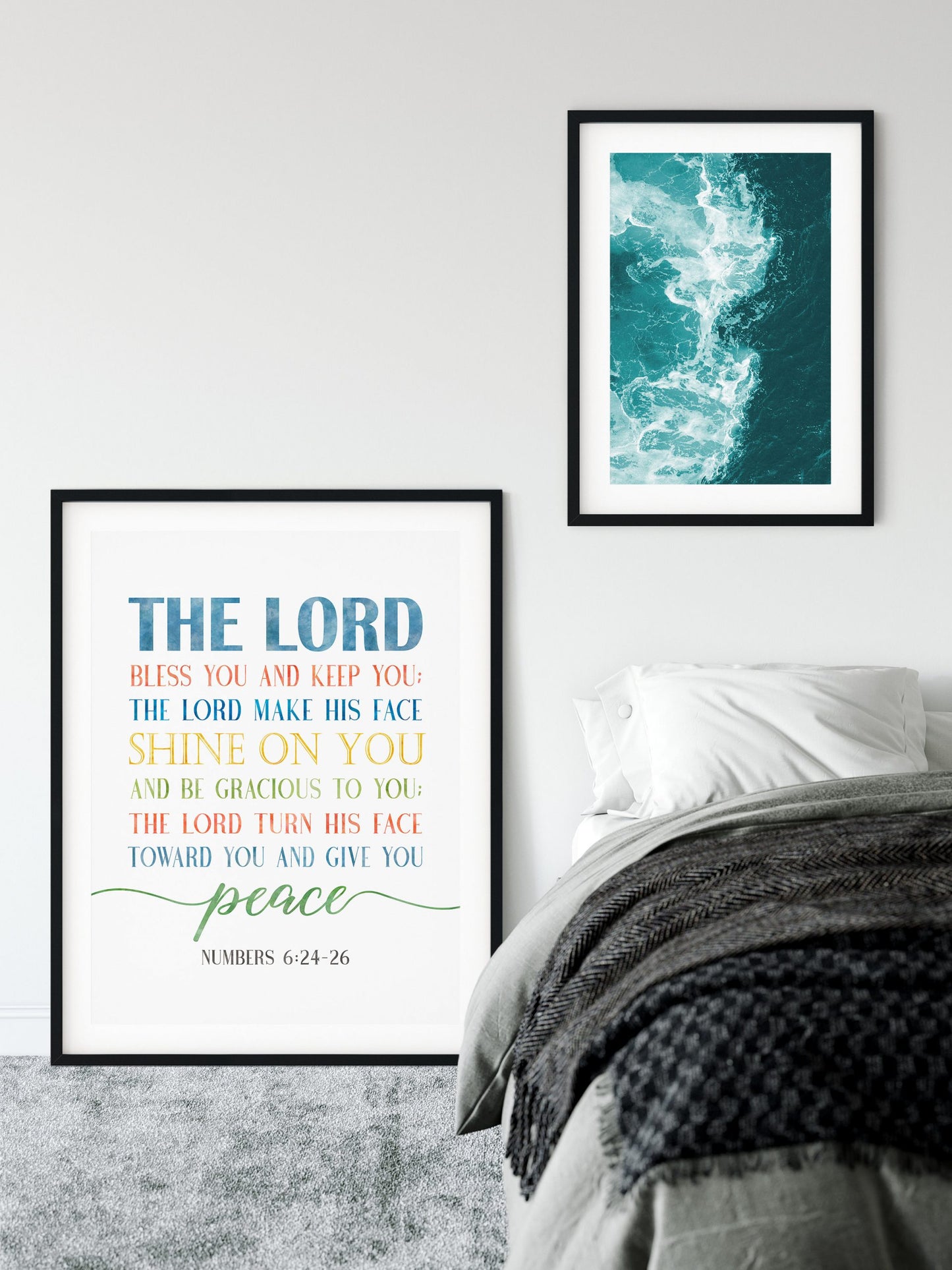 Bible Verse Printable The Lord bless You And Keep You, Numbers 6:24-46, Calligraphy Print