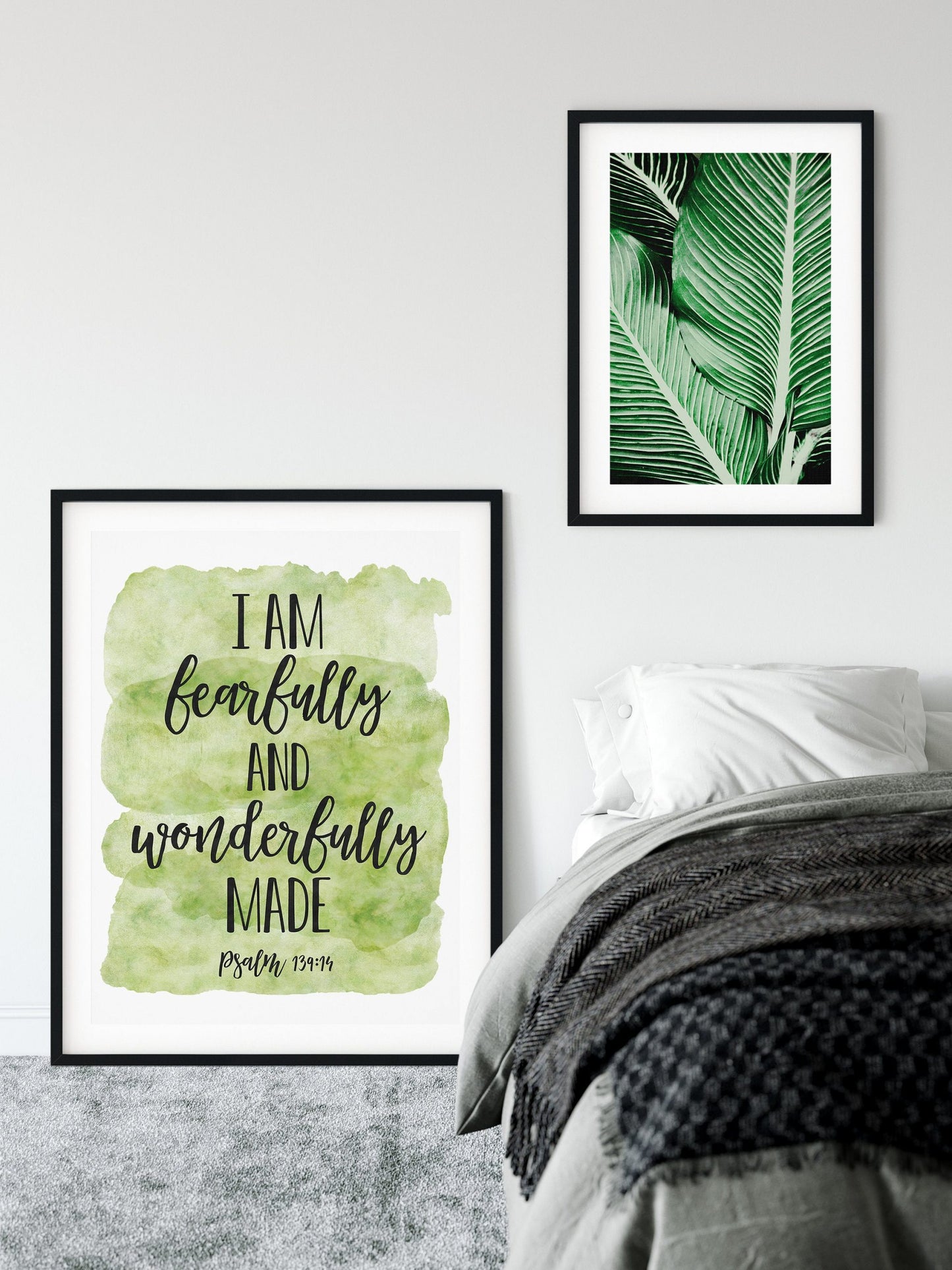 I Am Fearfully And Wonderfully Made, Psalm 139:14, Printable Scripture Wall Art, Bible Verse Prints