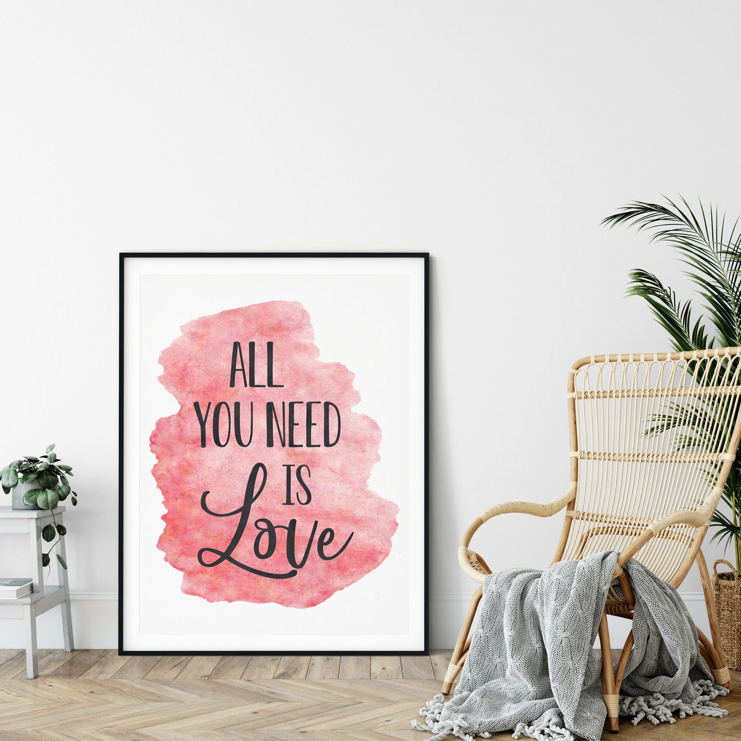 All You Need Is Love, Nursery Printable Decor,Motivational Wall Art