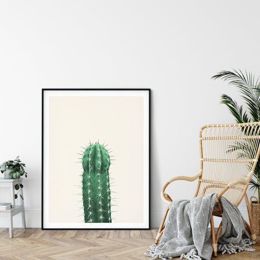 Pastel Cactus Print Minimalist, Cactus Wall Art Prints, Printable Art, Home Decor