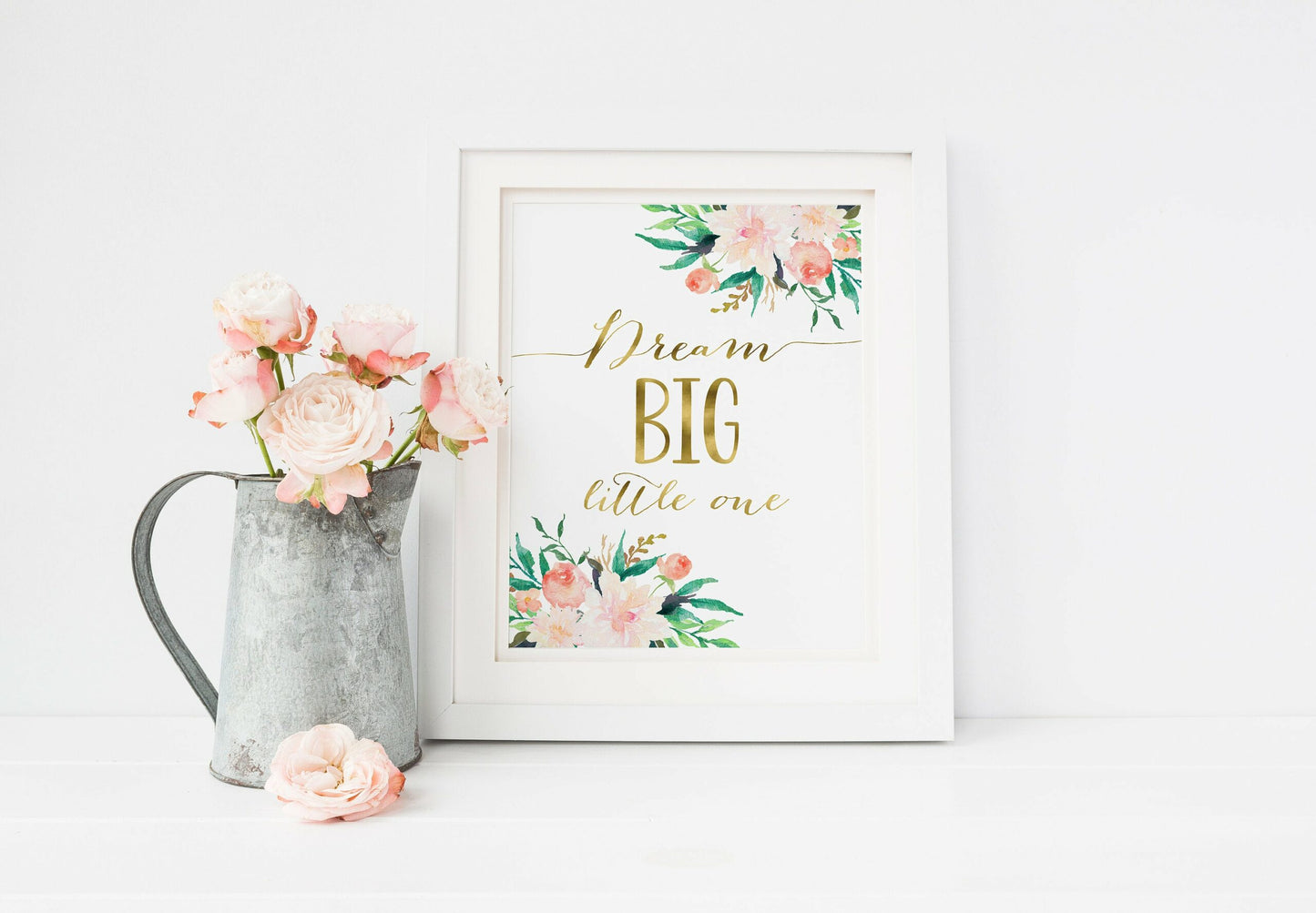 Dream Big Little One, Print Nursery Wall Art,Nursery Decor Girl, Baby Girl Bedroom