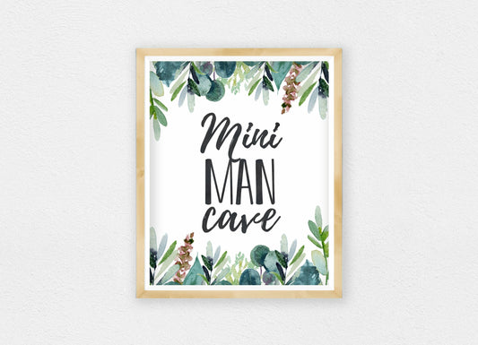 Mini Man Cave, Boys Nursery Prints, Eucalyptus Nursery Decor Room Wall Art