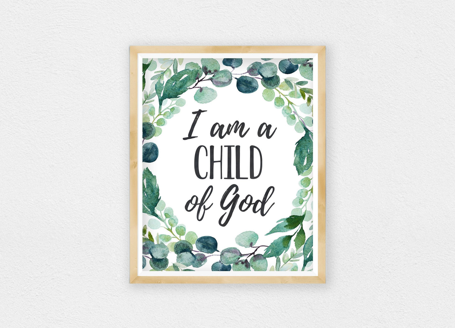 I Am A Child Of God,Boys Nursery Print,Eucalyptus Nursery Decor,Room Wall Art