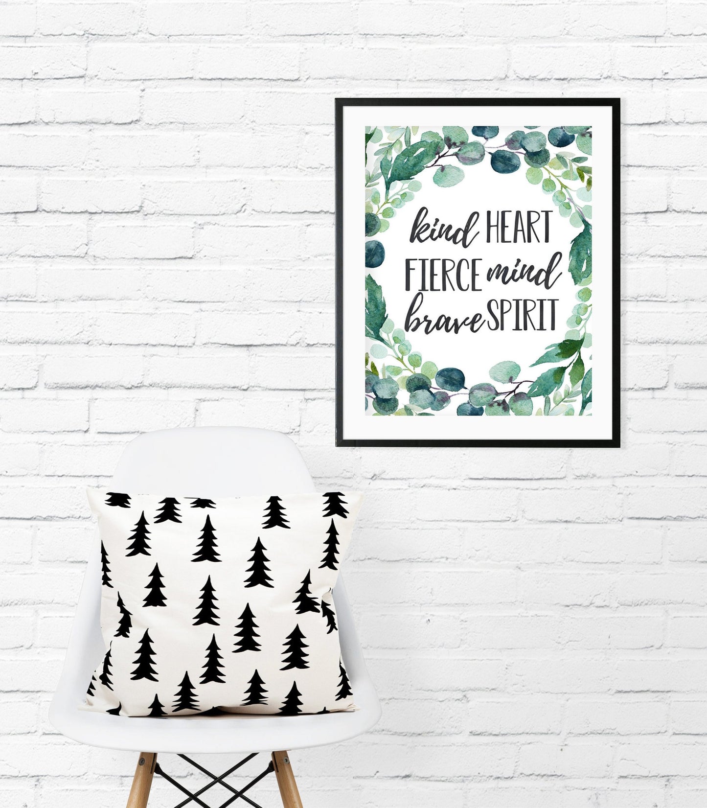 Kind Heart Fierce Mind Brave Spirit, Boys Nursery Prints,Room Wall Art Decor