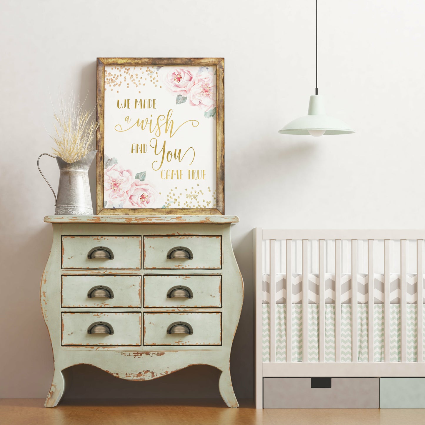 We Made A Wish And You Came True Printable Nursery Wall Art Nursery Decor