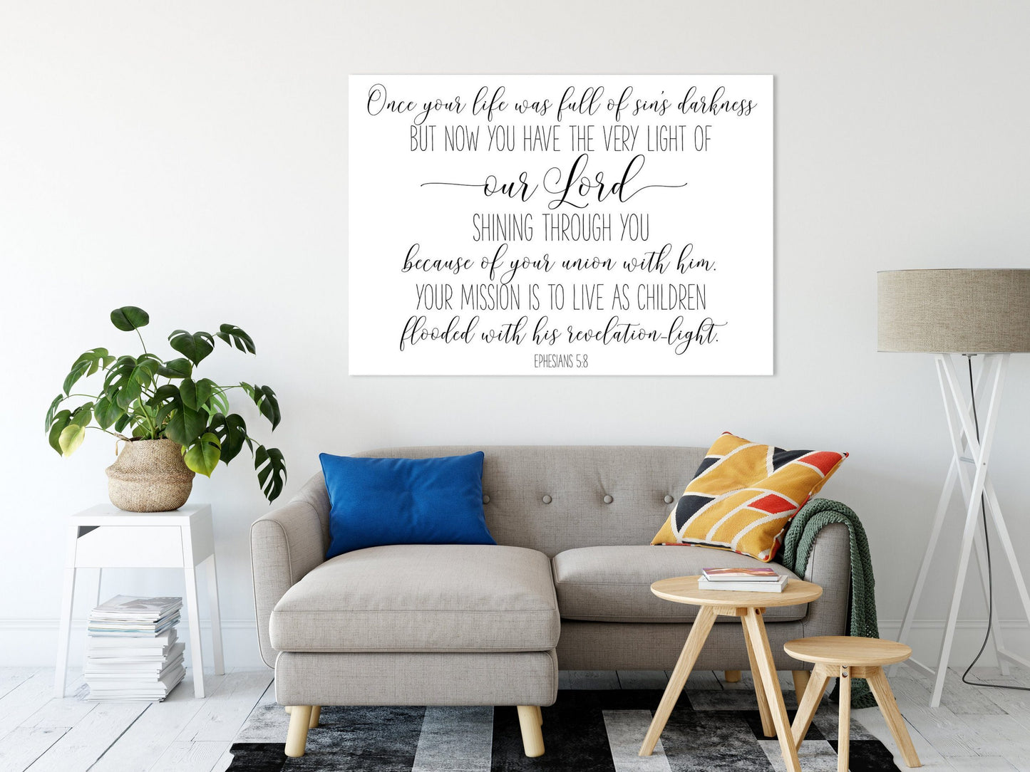 Now You Have The Very Light Of Our Lord, Ephesians 5:8, Bible Verse Printable, Nursery Decor