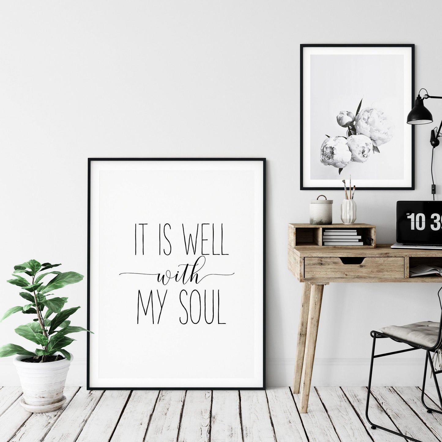 Scripture Print, It is Well with My Soul, Bible Verse Wall Art, Inspirational Quote, Wedding Art
