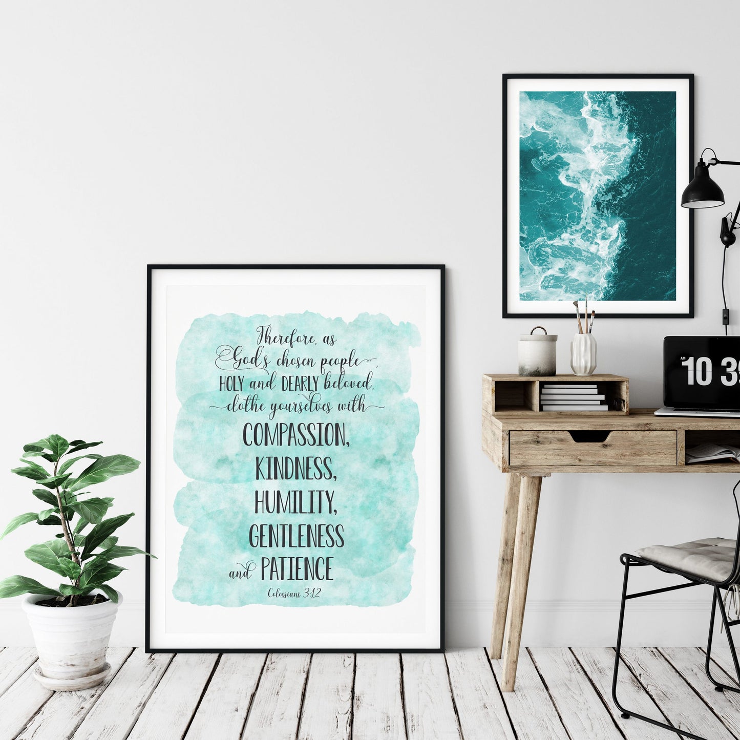 His Mercies Never Come To An End, Lamentation 3:22, Bible Verse Print Wall Art, Nursery Quotes