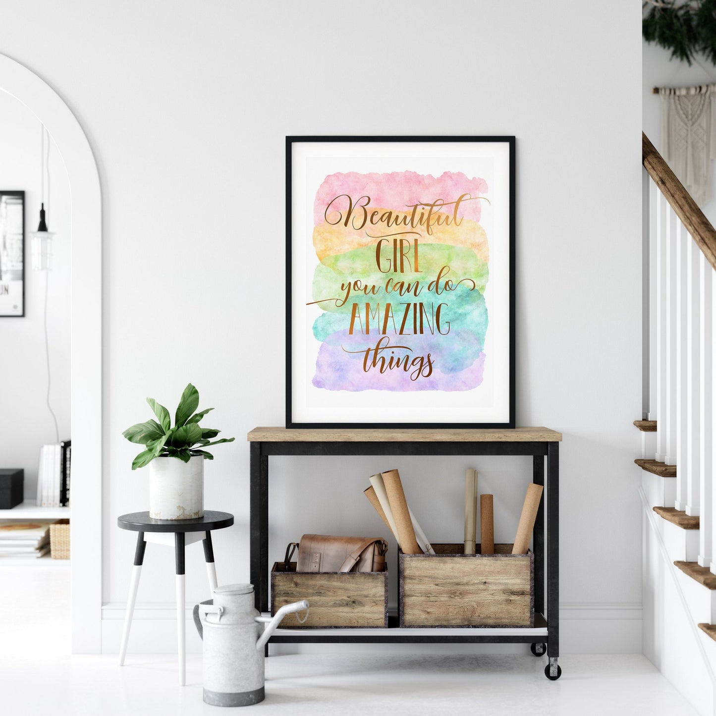 Beautiful Girl You Can Do Amazing Things,Nursery Printable Wall Art Room Wall