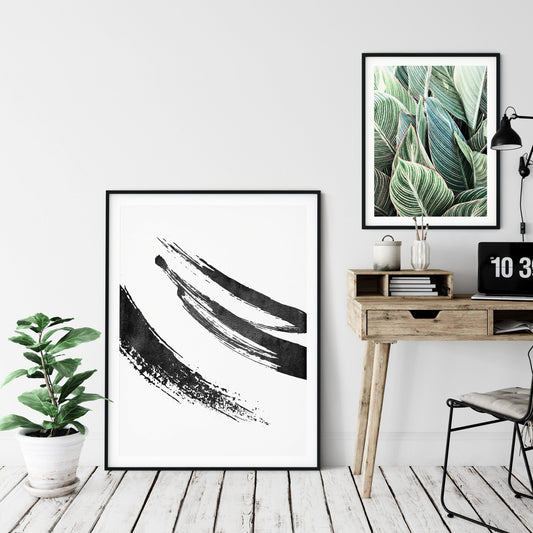 Modern Abstract Printable, Brush Strokes Wall Art, Room Wall Art Decor