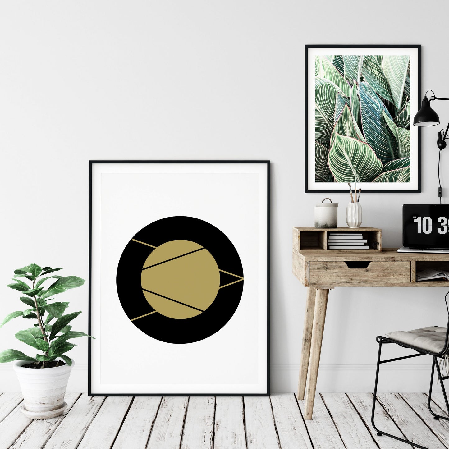 Gold Minimalist Circle Minimal Print,Geometric Printable, Room Wall Art Decor