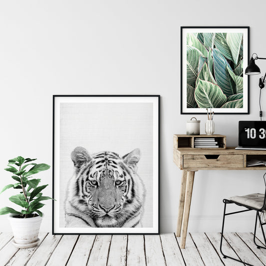 Tiger Print Art, Tiger Photo, Tiger Face Artwork Home Decor Animal Printable