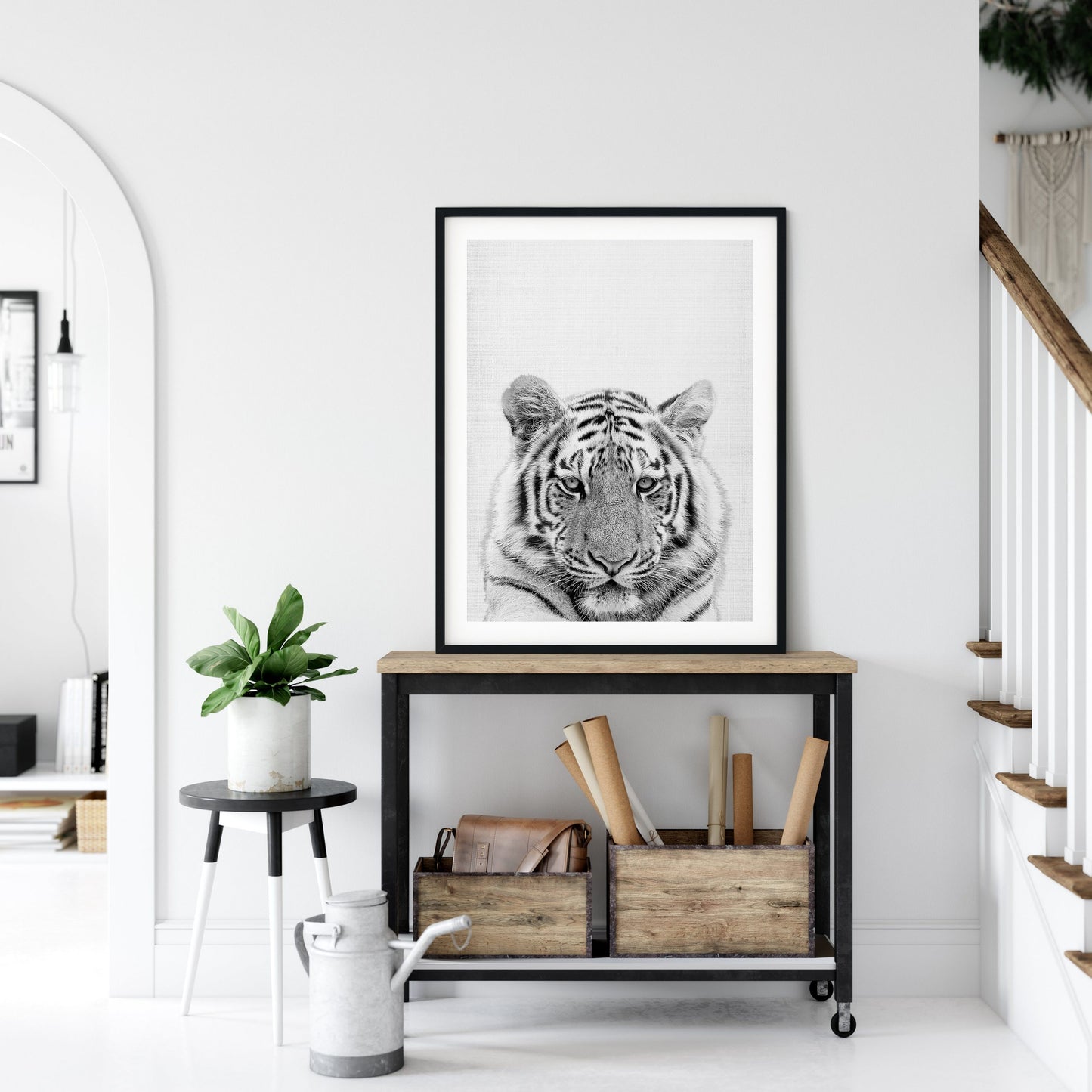 Tiger Print Art, Tiger Photo, Tiger Face Artwork Home Decor Animal Printable