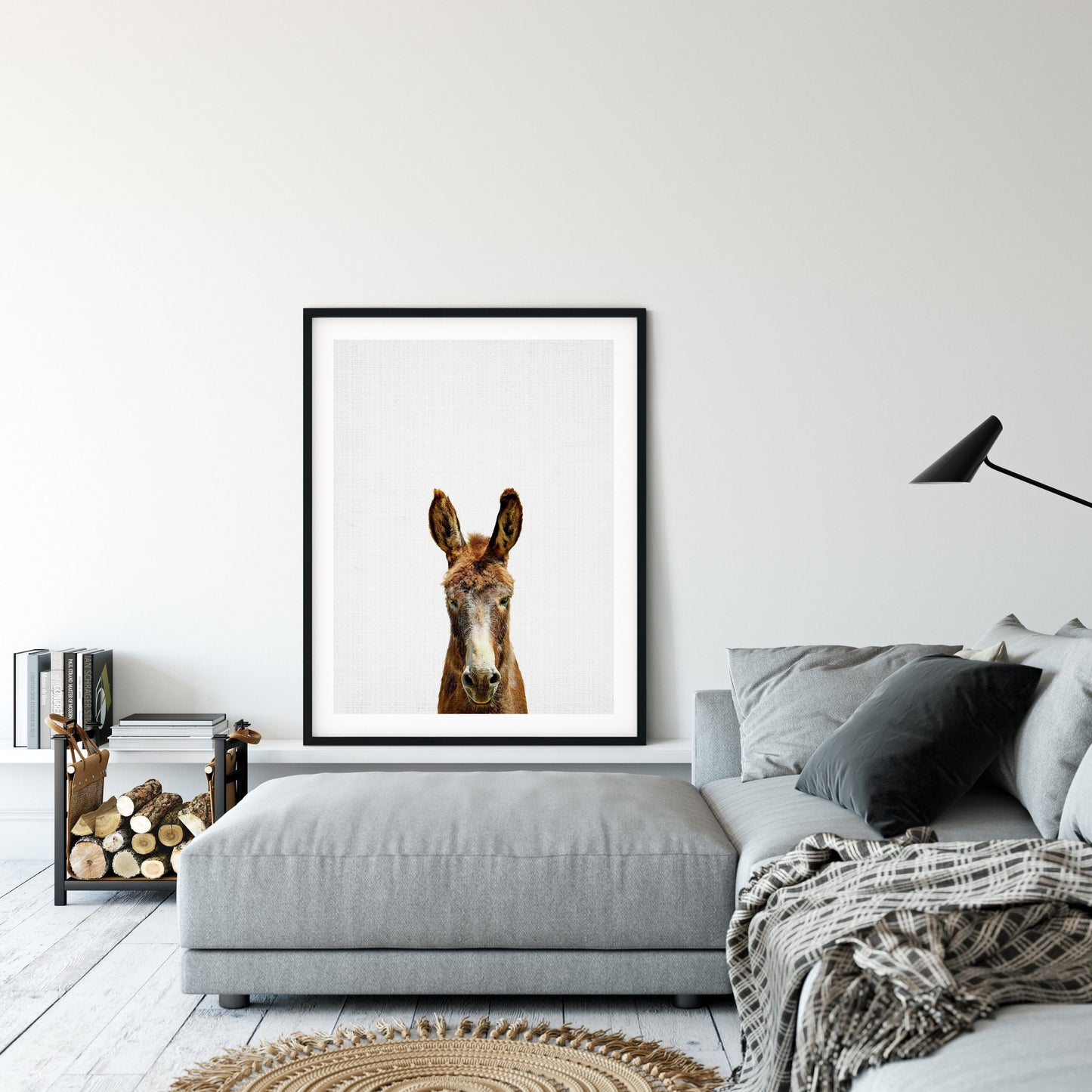 Donkey Print, Farmhouse Decor, Printable Wall Art, Home Decor Animal Print