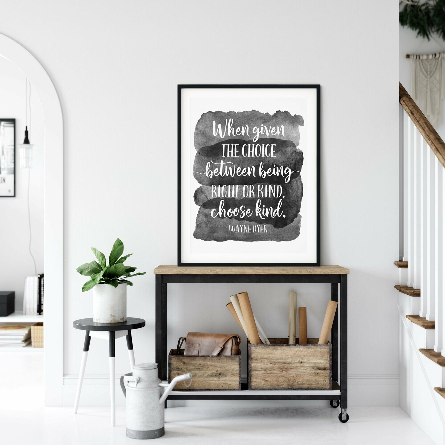 Choose Kind Printable, Inspirational Wall Art, Motivational Quotes,Room Decor