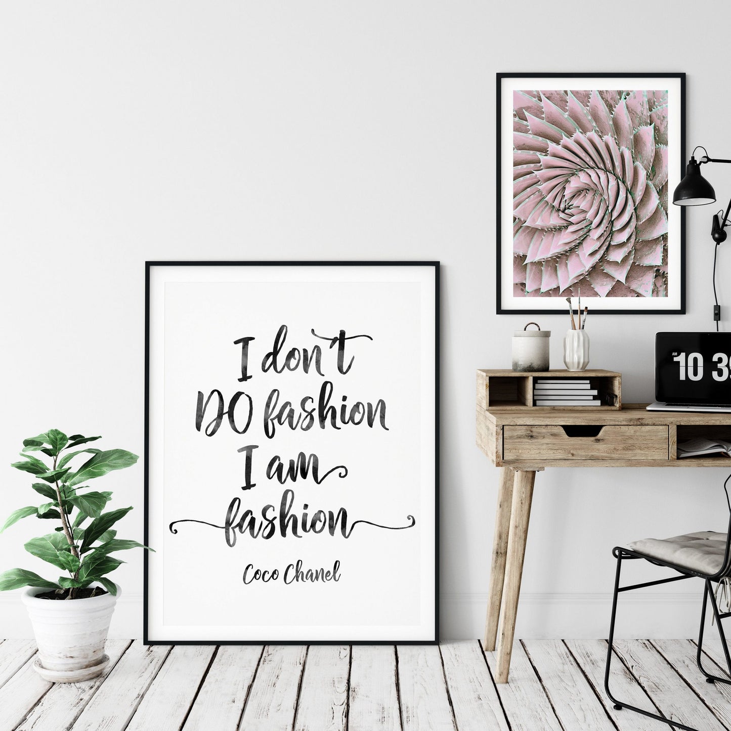 Coco Chanel Quotes I Don't Do Fashion I Am Fashion, Coco Chanel Wall Art Print