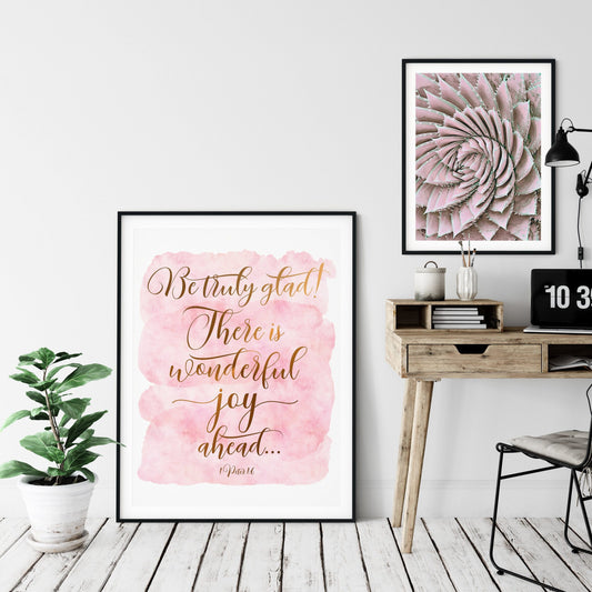 Be Truly Glad, 1 Peter 1:6, Bible Verse Printable Wall Art, Christian Gifts, Nursery Bible Quotes