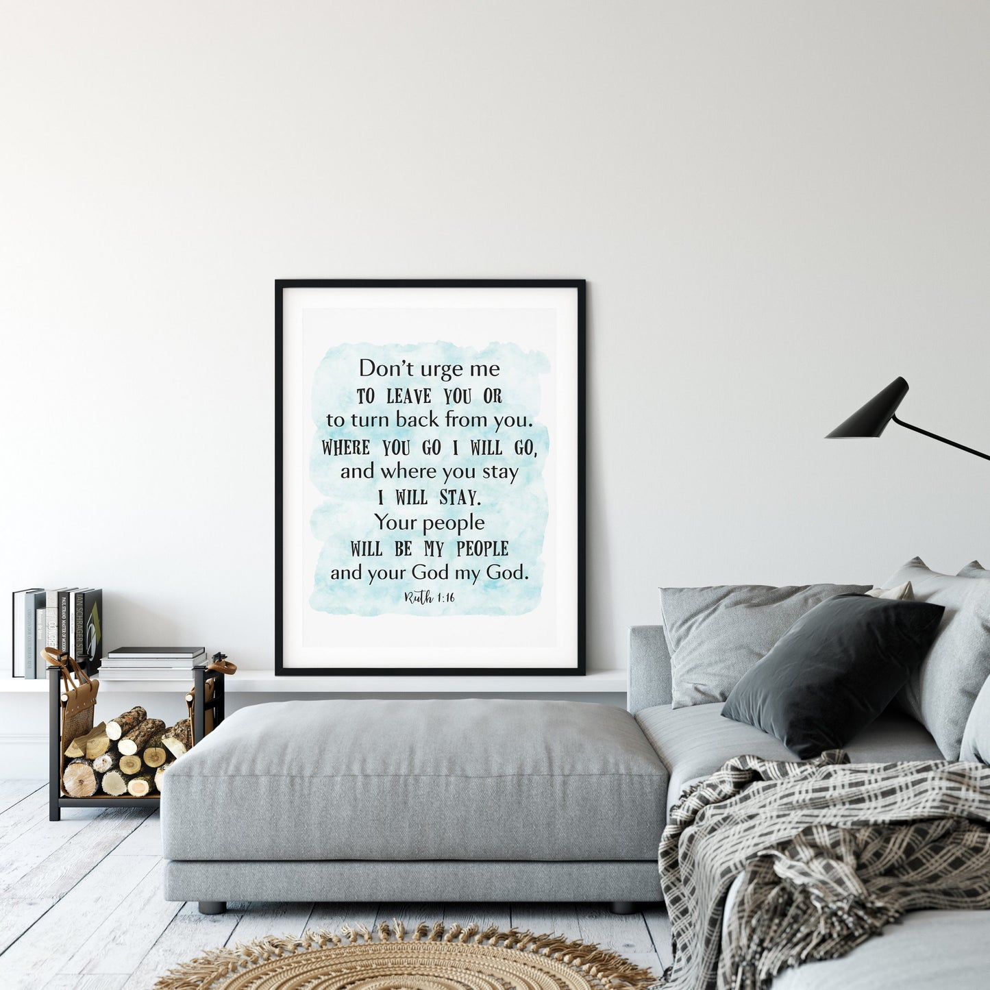 Where You Go I Will Go, Ruth 1:16, Scripture Printable, Christian Wall Art, Bible Verse Printable