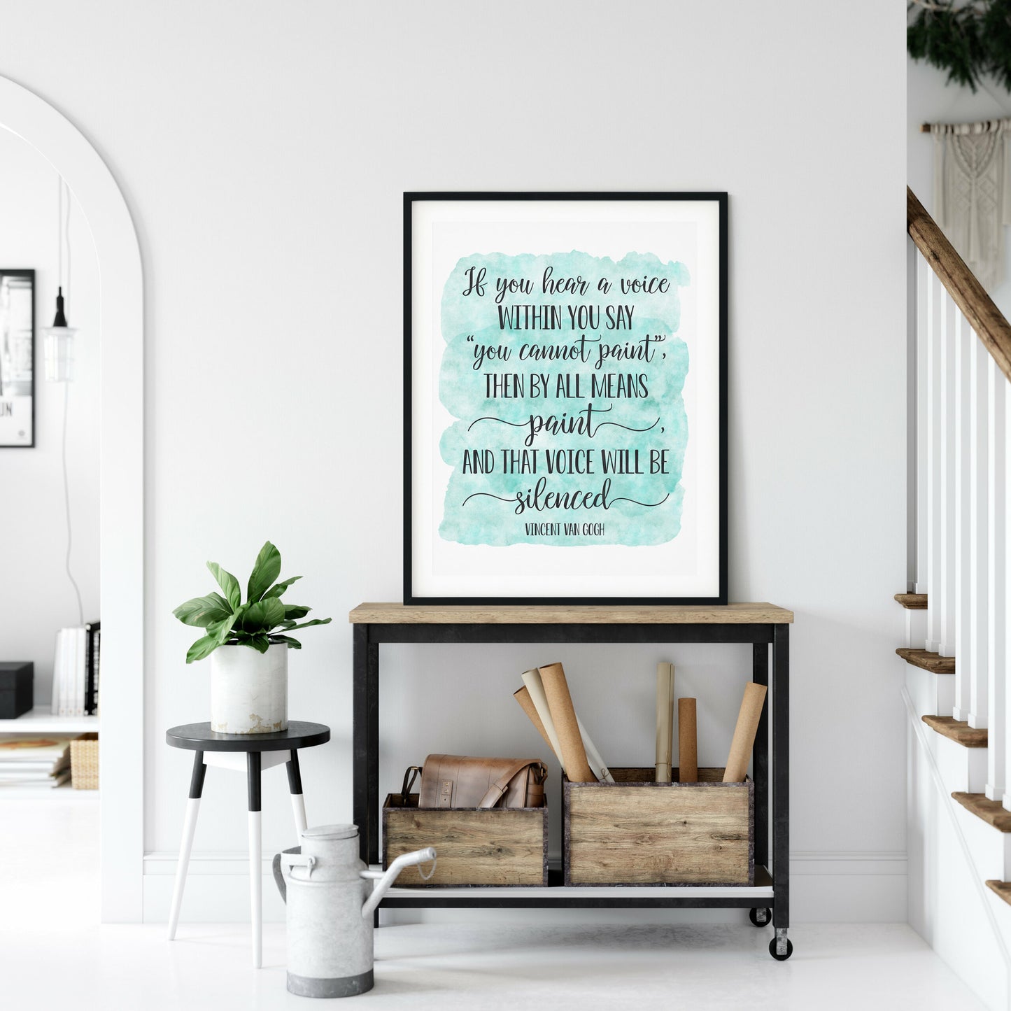 If You Hear a Voice Within You, Vincent Van Gogh Quote, Inspirational Wall Art