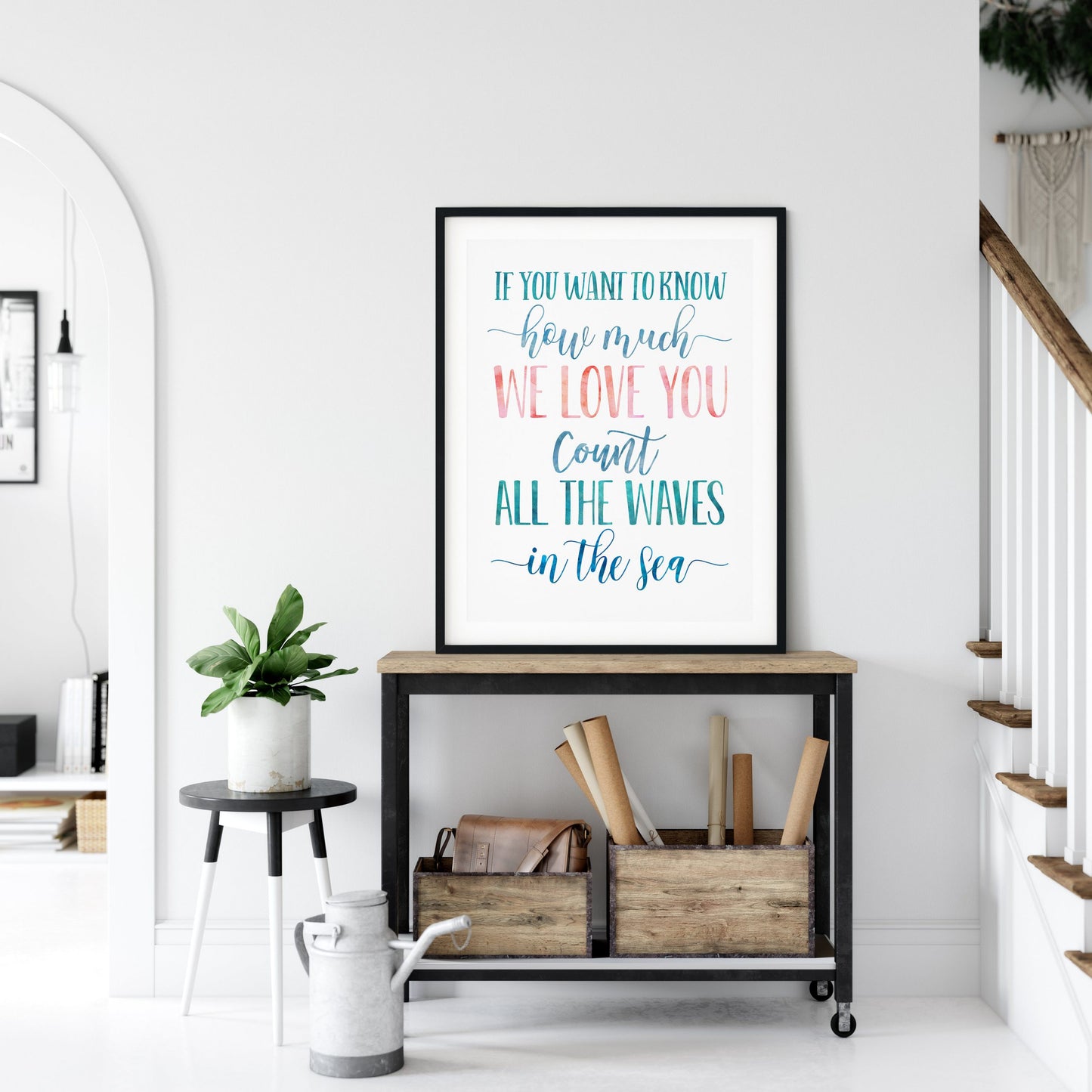 If You Want To Know How Much We Love You, Nursery Printable Wall Art Room